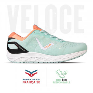 Chaussure running femme Veloce MIF 3 vert-corail